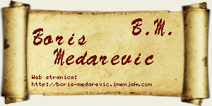 Boris Medarević vizit kartica